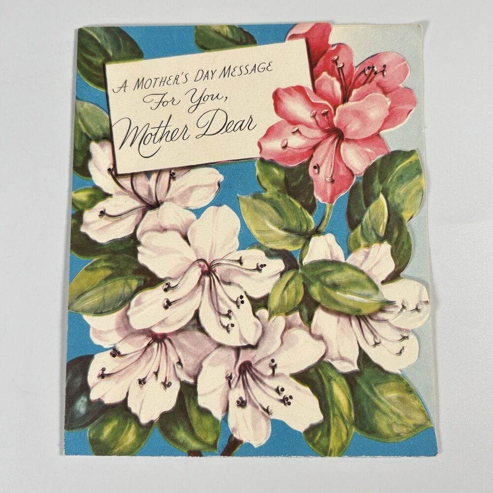Vintage Mother’s Day Greeting Card Flowers American Greetings Signed Wall Decor